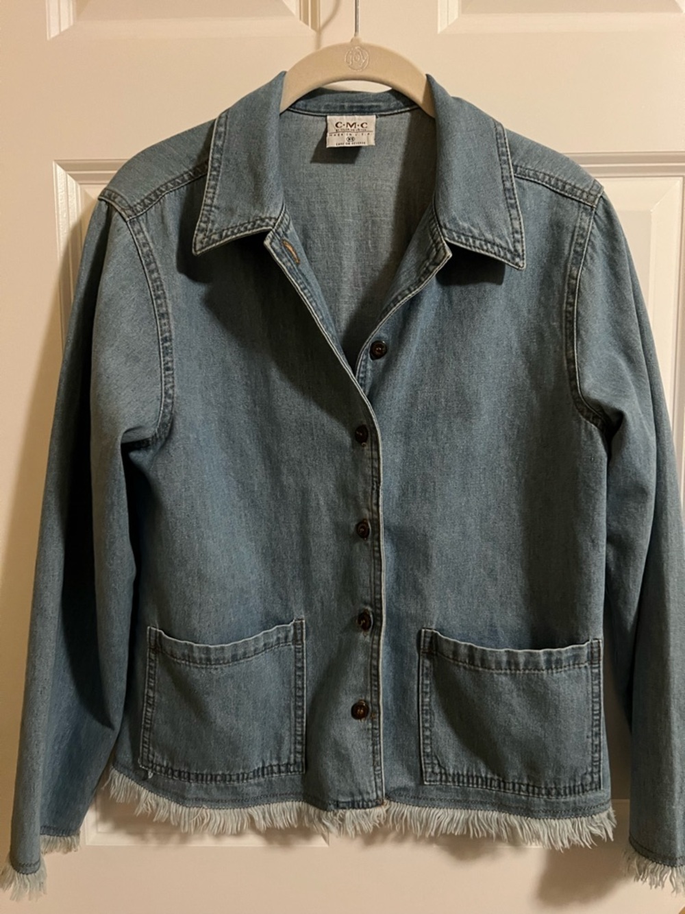 EUC Color me Cotton light denim 100% cotton top/jacket. Size XS
